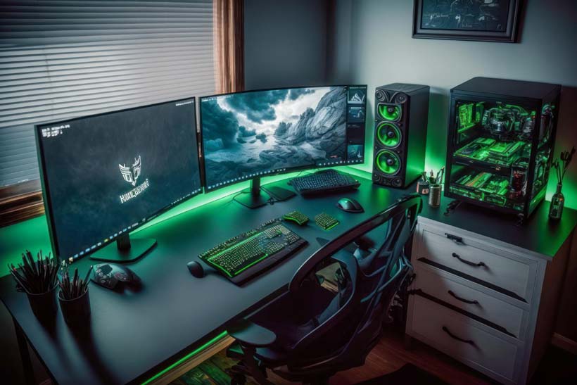 Green Gamer setup